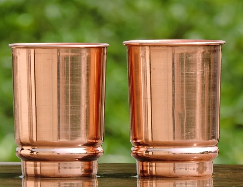 Pure Copper Ayurvedic Tumbler Set of Two - DharmaShop