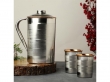 Steel Outer and Copper Inner Ayurvedic Water Jug with Two Copper Tumblers