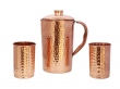 Hammered Jug And Two Hammered Tumbler Set