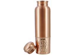 Pure Copper Water Bottle Plain and Hammered 1000 Ml Capacity For 